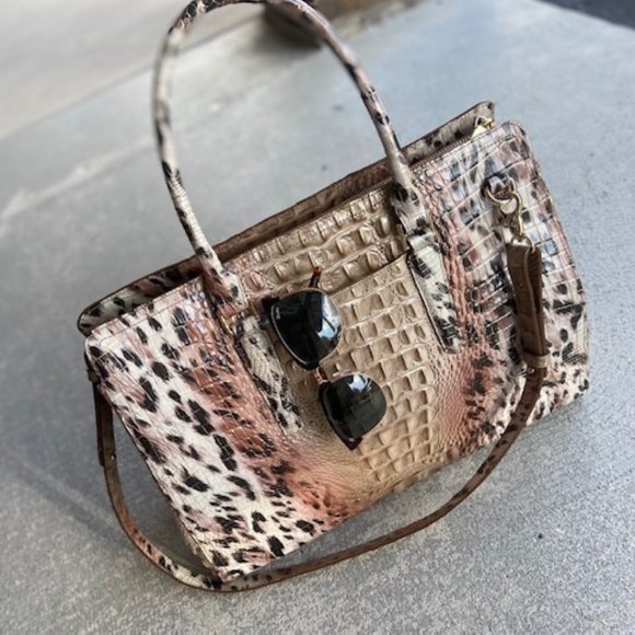 Brahmin Bags Brahmin Animal Print Tote With Long Strap Like New Poshmark